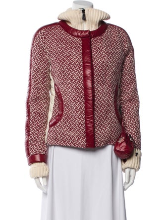 Moncler Grenoble Wool Tweed Pattern Down Jacket