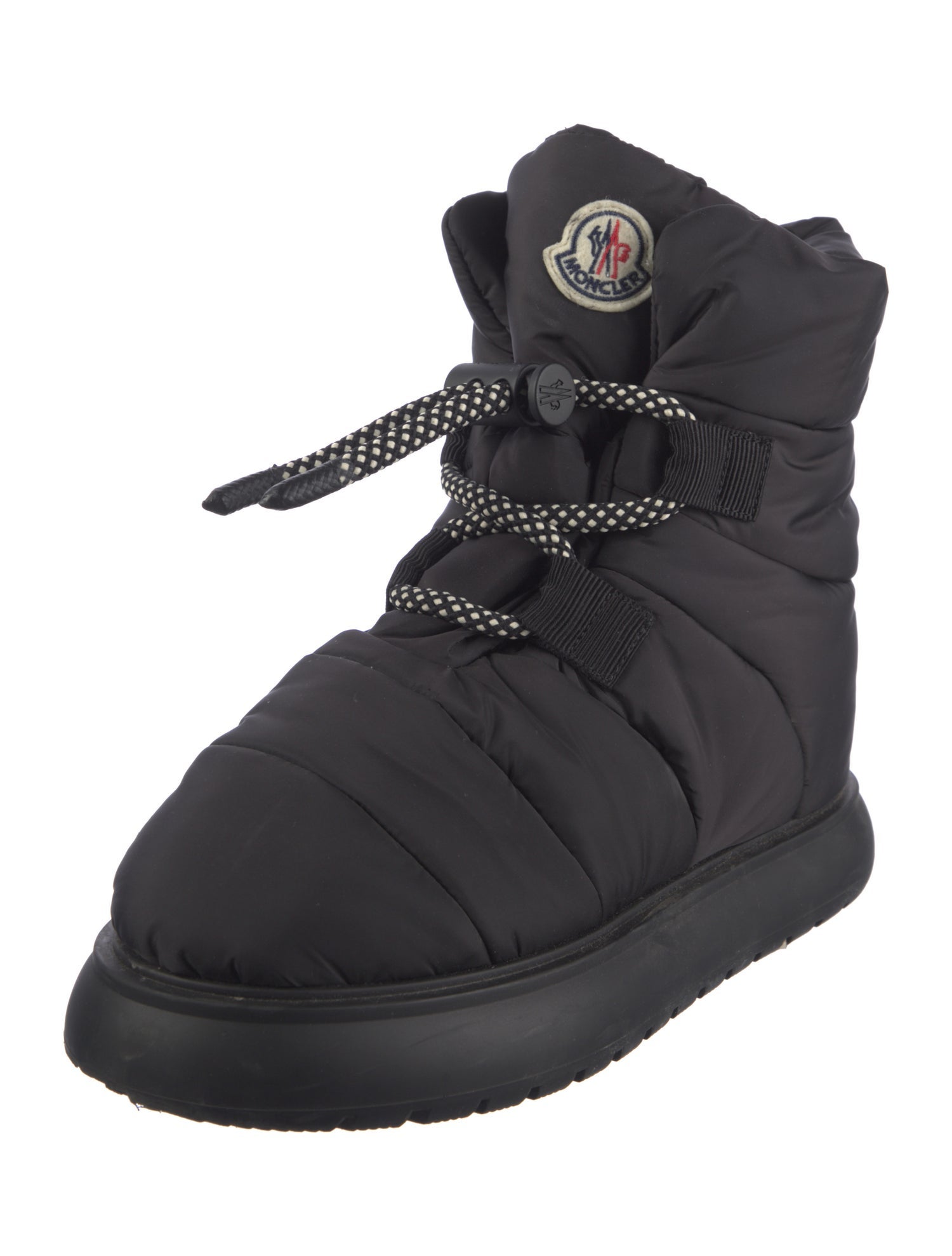 Moncler Signature Logo Nylon Combat Boots