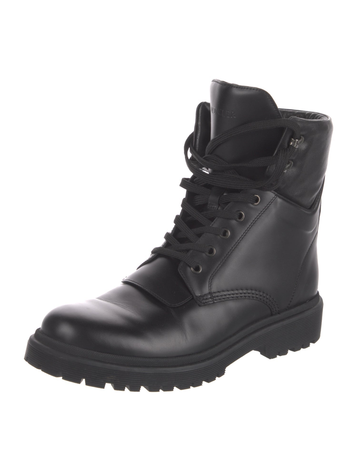Moncler Leather Combat Boots