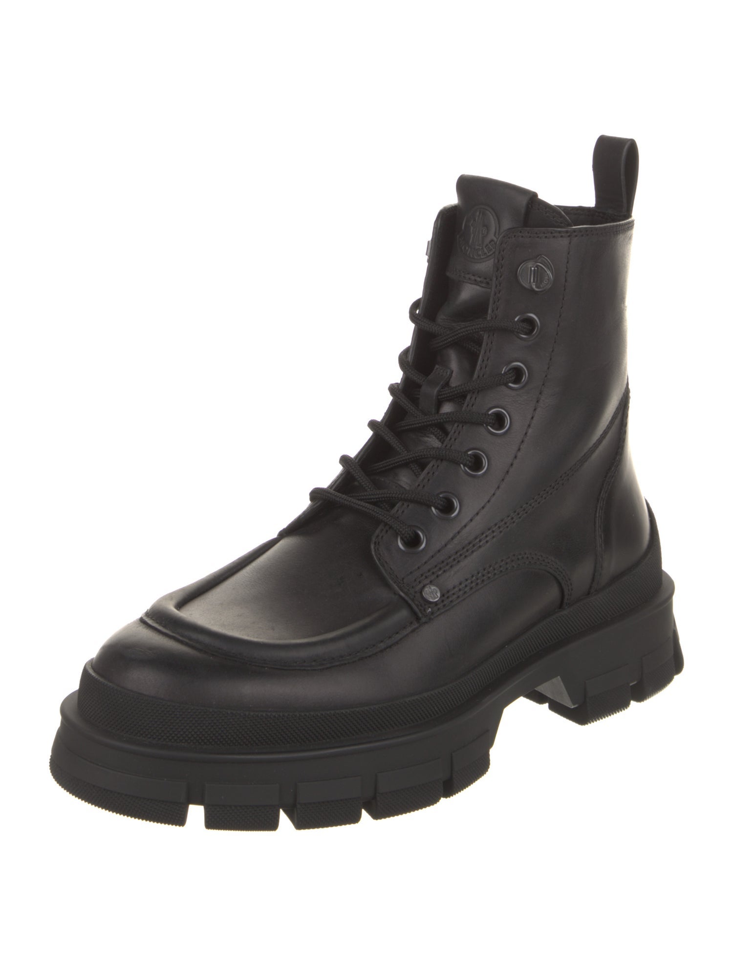 Moncler Leather Combat Boots