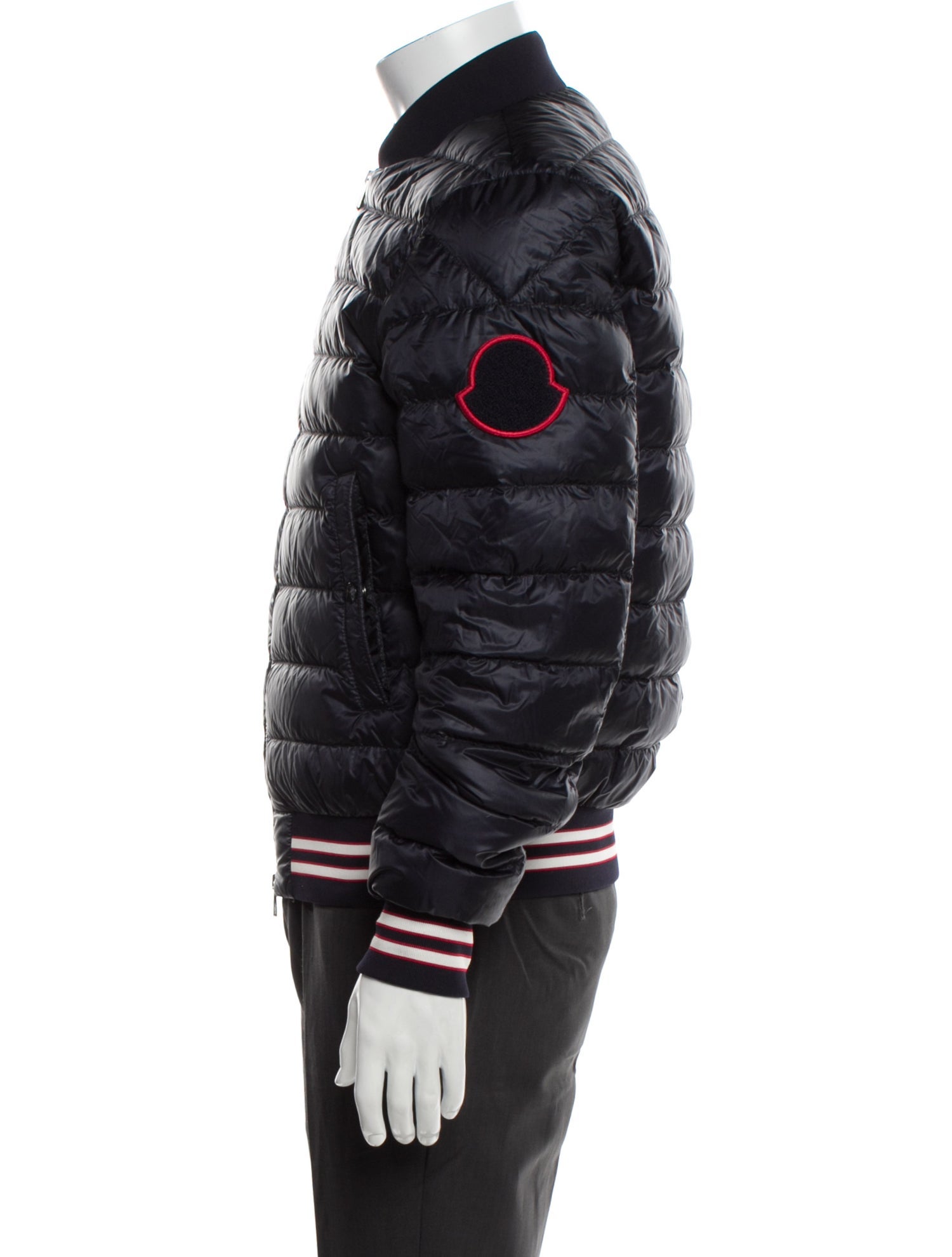 Moncler Striped Puffer Coat