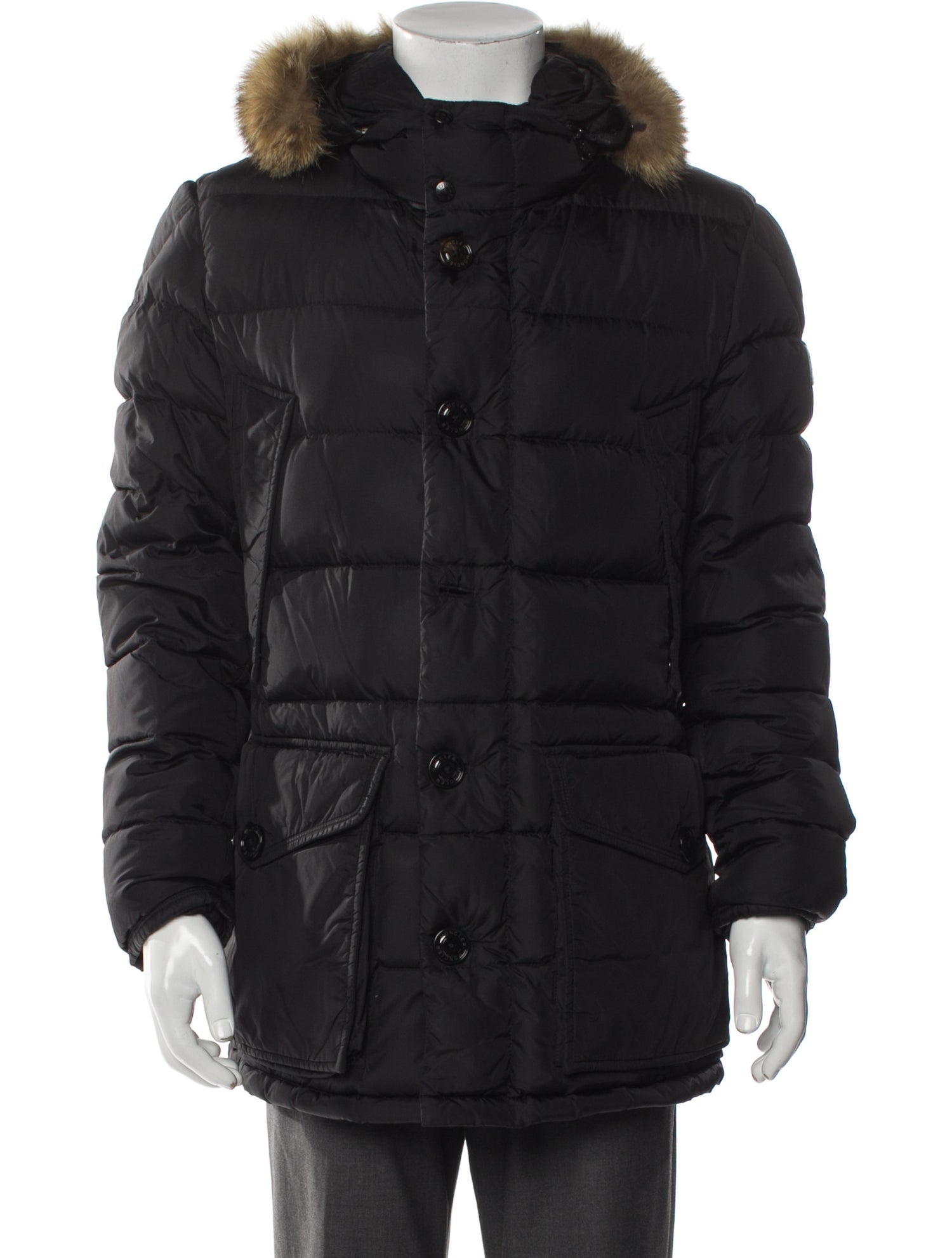 Moncler Colorblock Pattern Puffer Coat