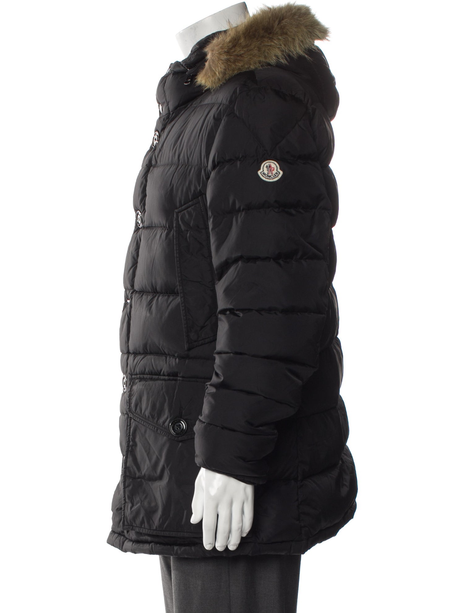 Moncler Colorblock Pattern Puffer Coat