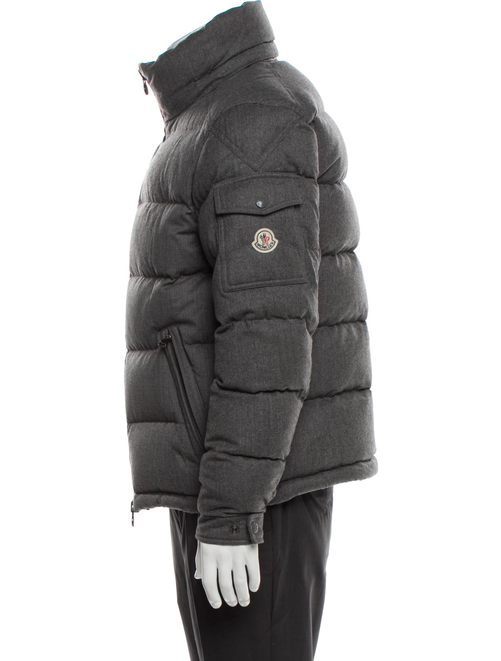 Moncler Quilted Pattern Virgin Wool Puffer Coat