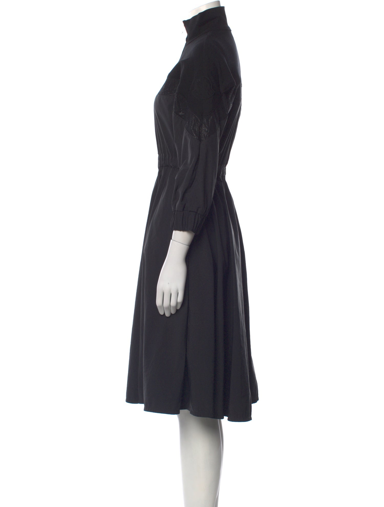 Moncler Mock Neck Midi Length Dress