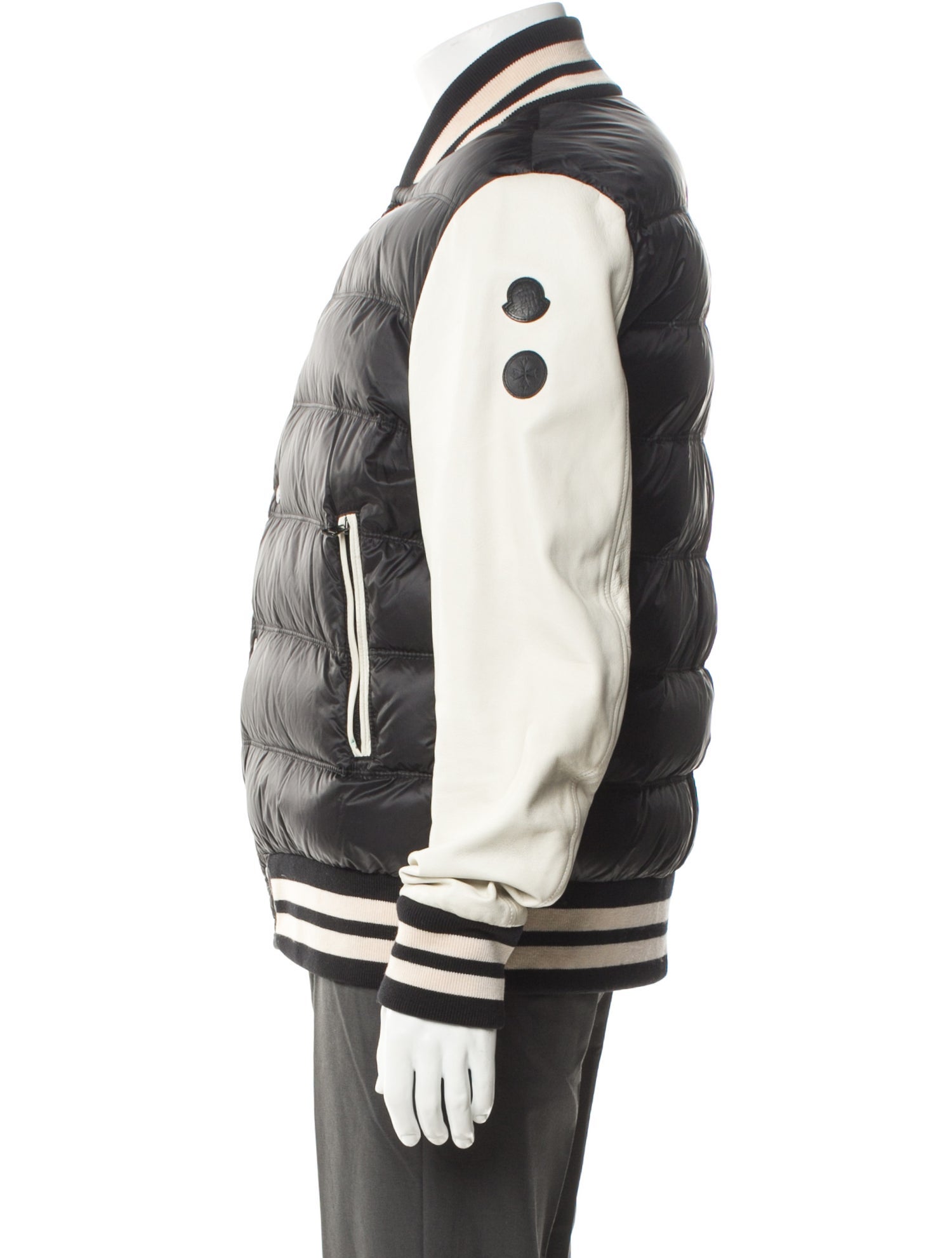 Moncler Colorblock Pattern Bomber Jacket