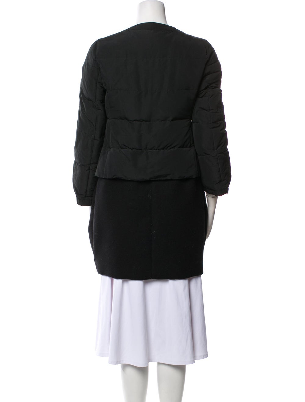 Moncler Down Down Coat Black Collarless Short - image 3