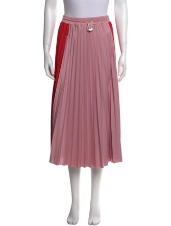 Moncler Pleated Accents Midi Length Skirt