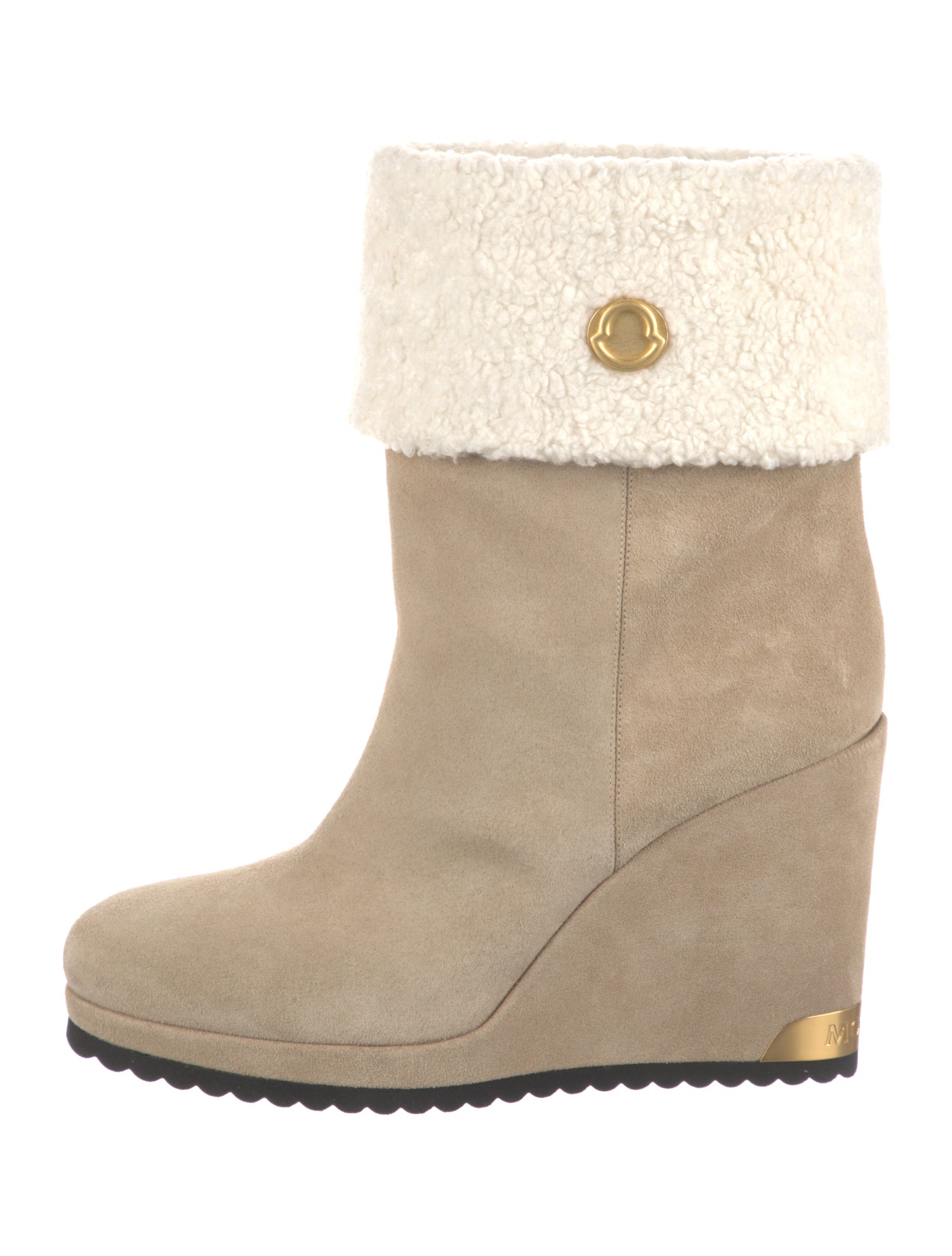 Moncler Suede Colorblock Pattern Boots