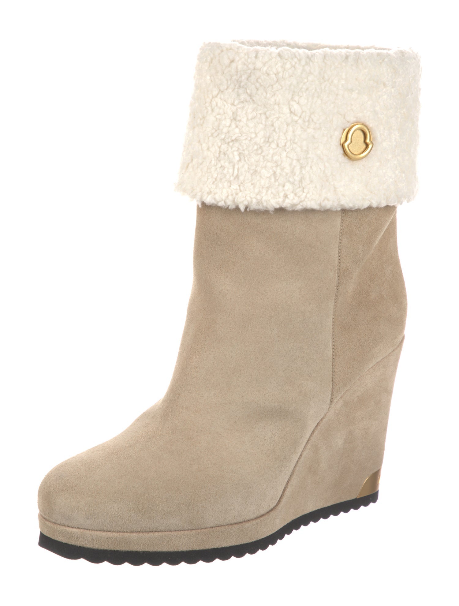 Moncler Suede Colorblock Pattern Boots