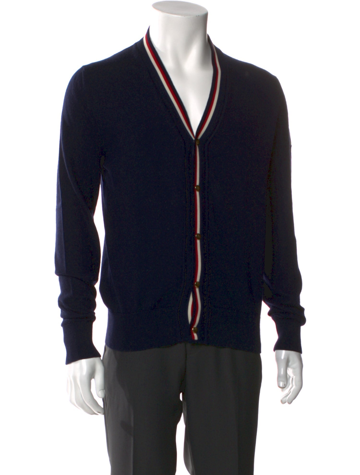 Moncler Wool Striped Cardigan