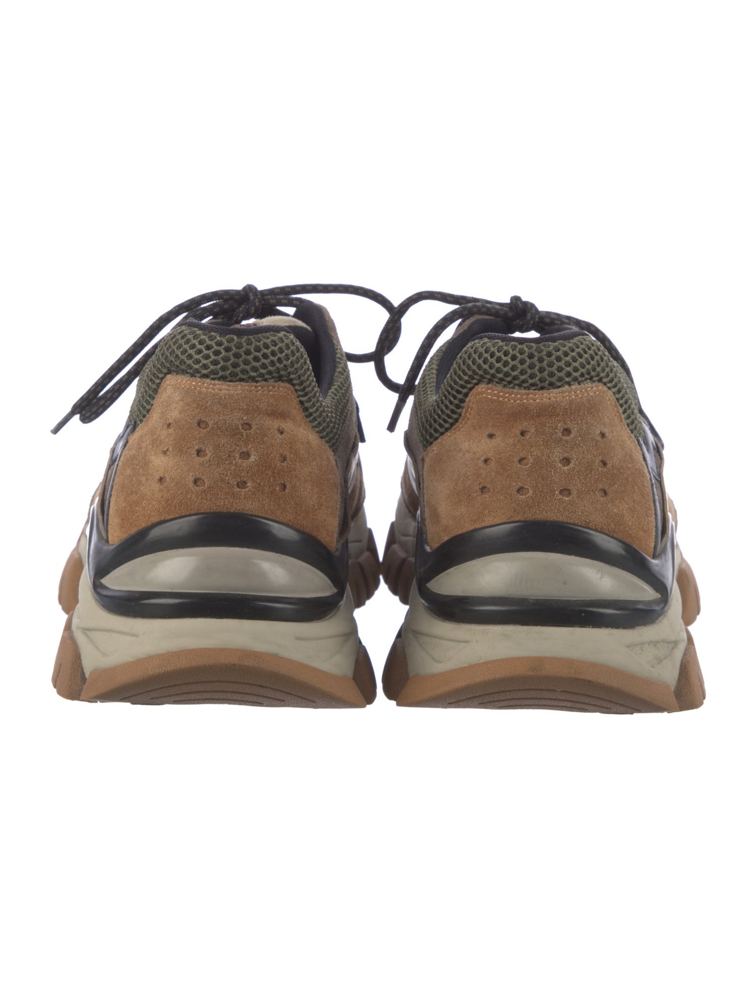 Moncler Suede Colorblock Pattern Sneakers