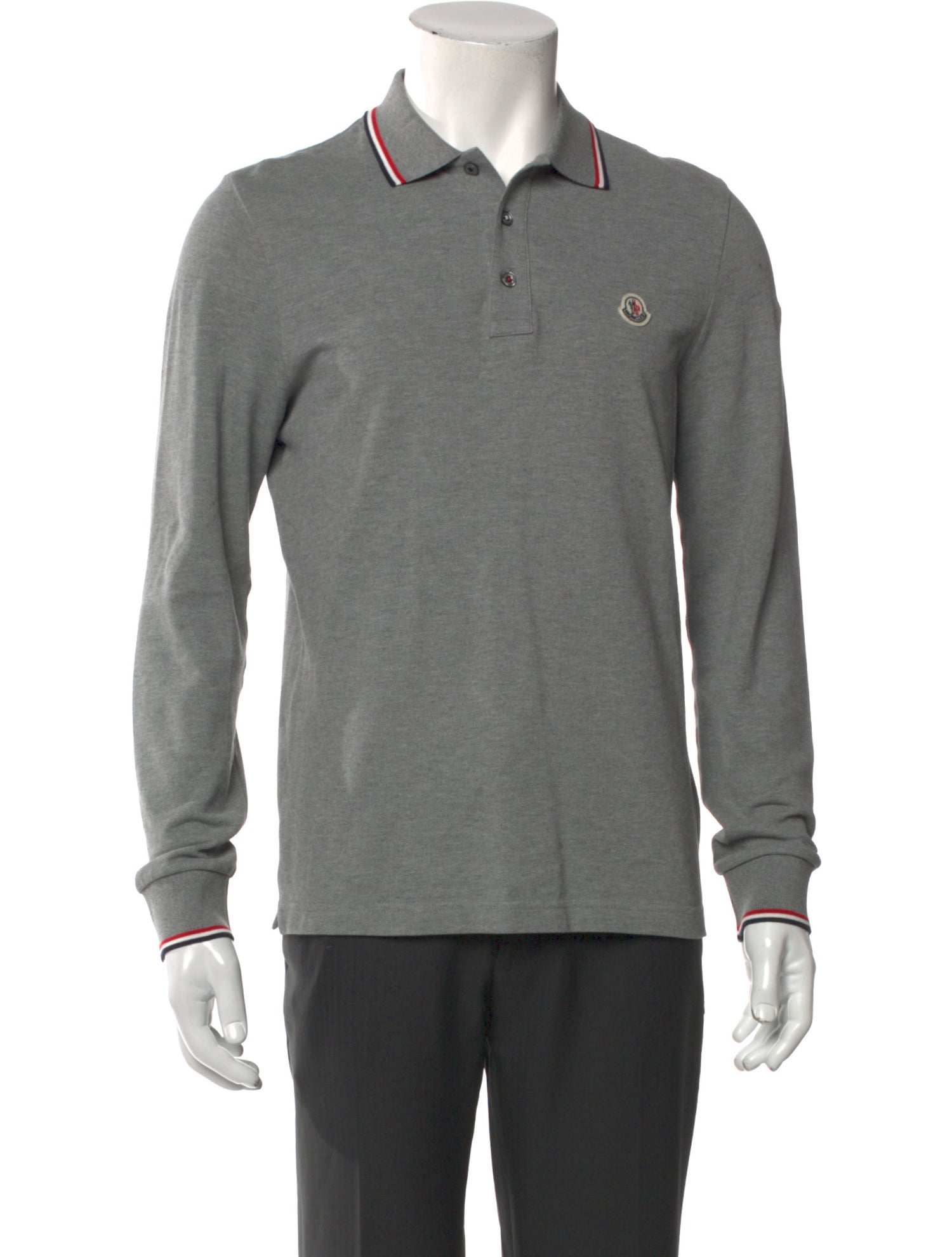Moncler Collar Long Sleeve Polo Shirt