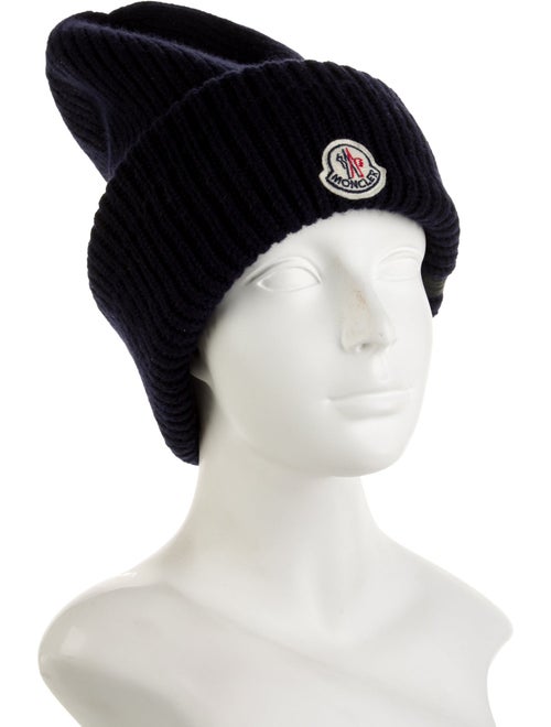 Moncler Blue Wool Beanie One Size