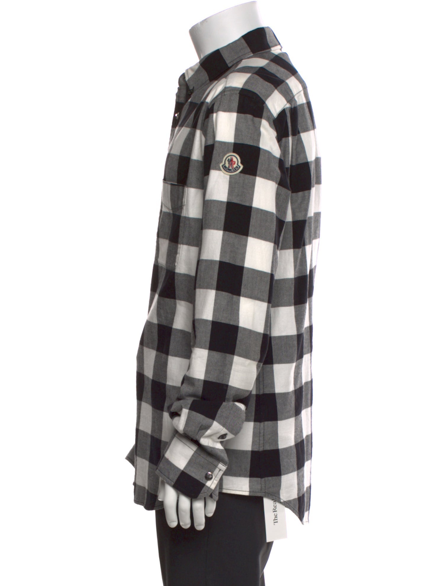 Moncler Plaid Print Long Sleeve Shirt