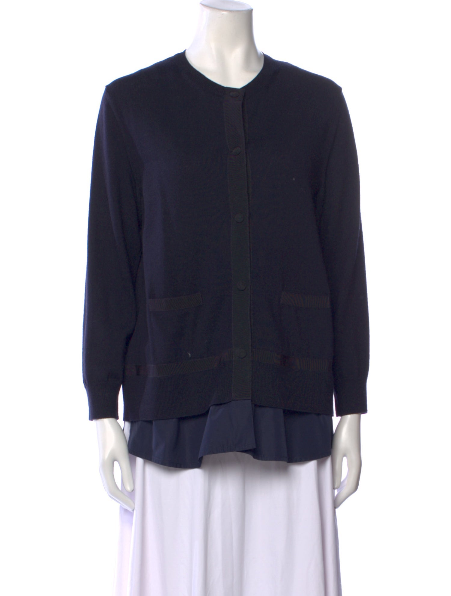 Moncler Virgin Wool Colorblock Pattern Sweater