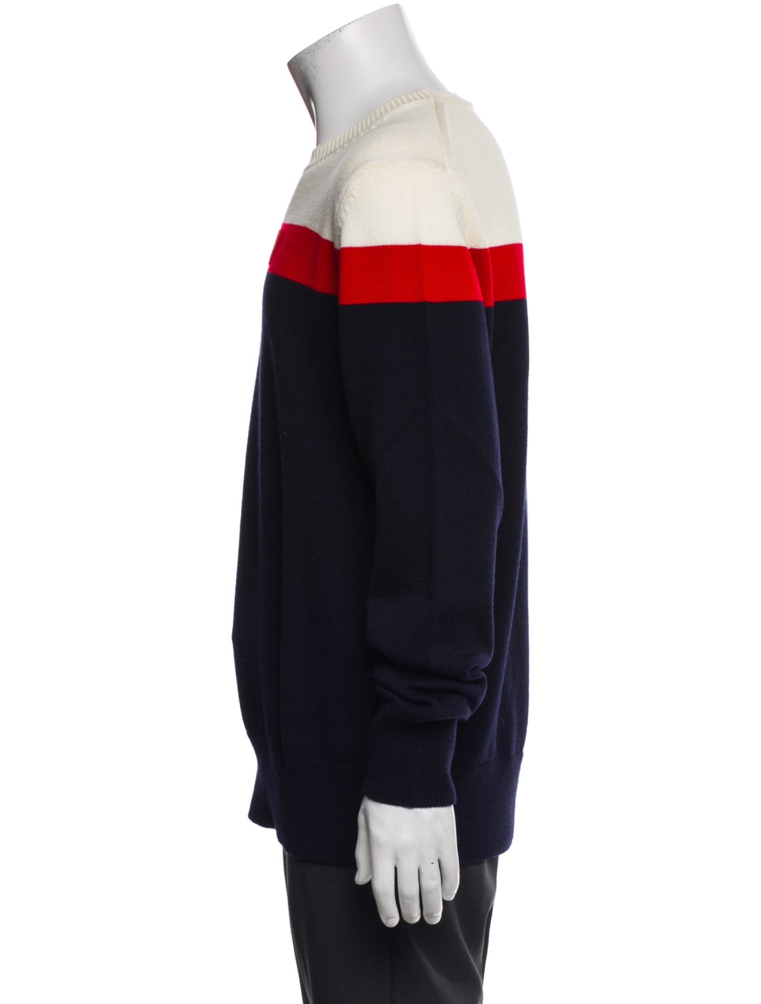 Moncler Virgin Wool Colorblock Pattern Pullover