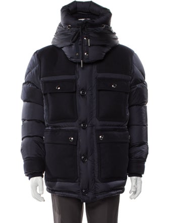 Moncler Quilted Pattern Virgin Wool Puffer Coat