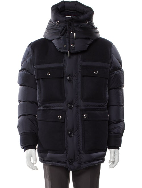 Moncler Quilted Pattern Virgin Wool Puffer Coat