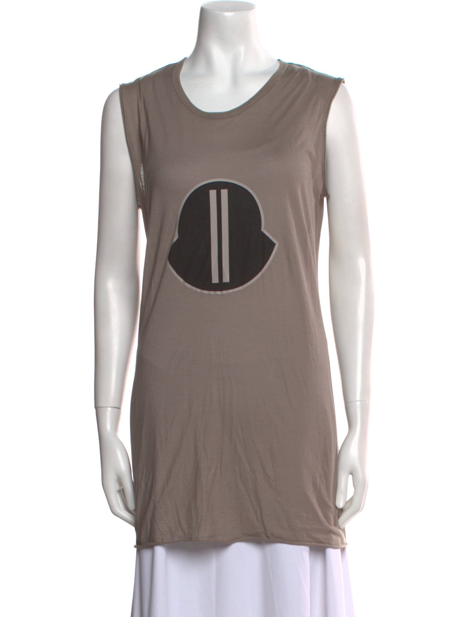 Moncler x Rick Owens Scoop Neck Sleeveless Top
