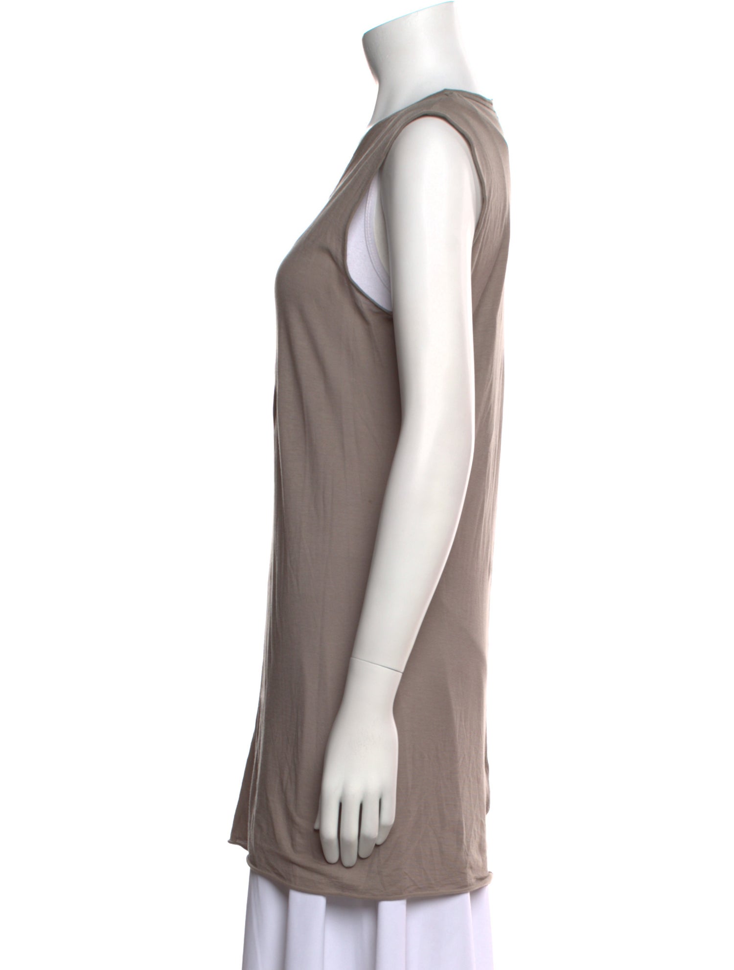 Moncler x Rick Owens Scoop Neck Sleeveless Top