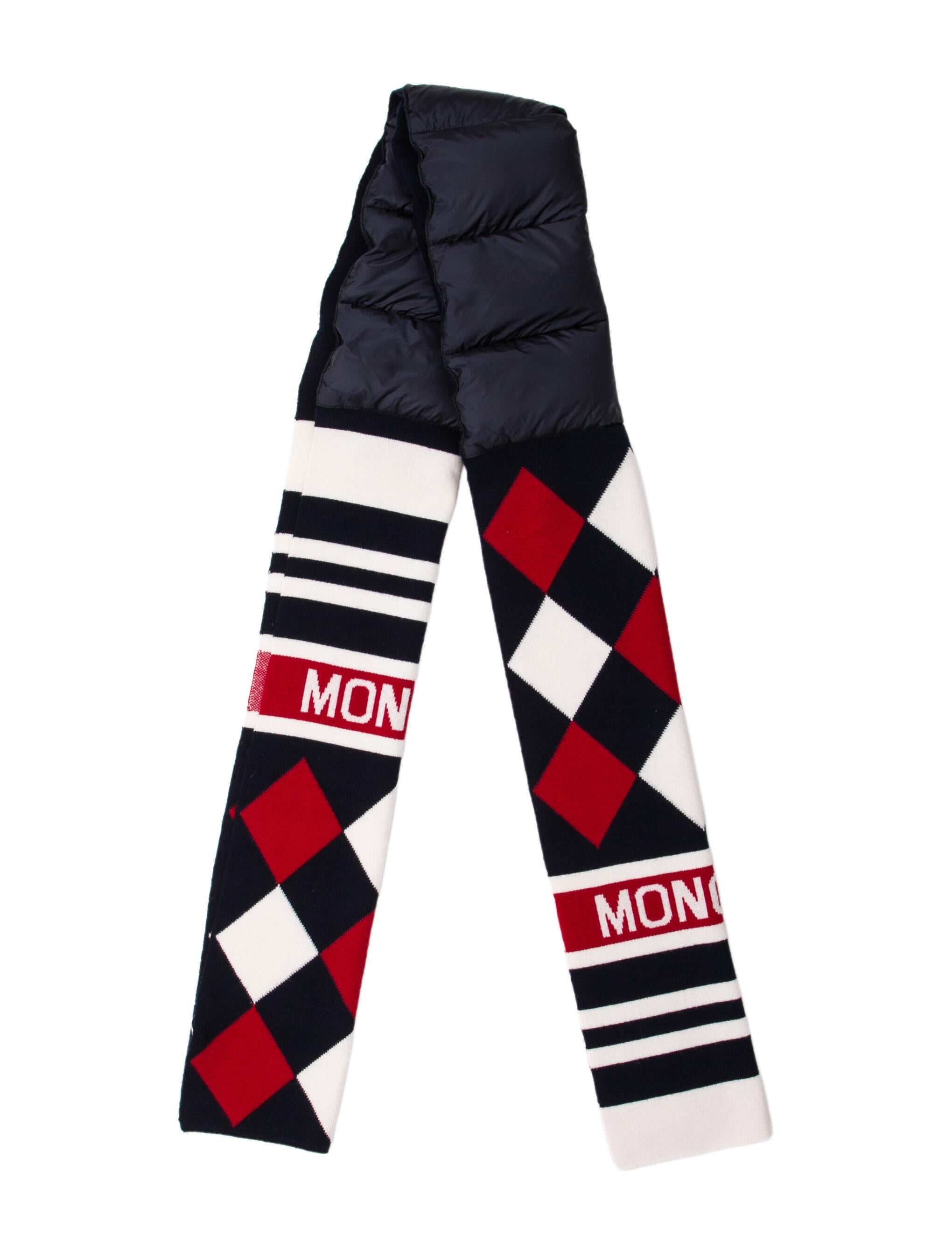 Moncler Wool Graphic Print Scarf