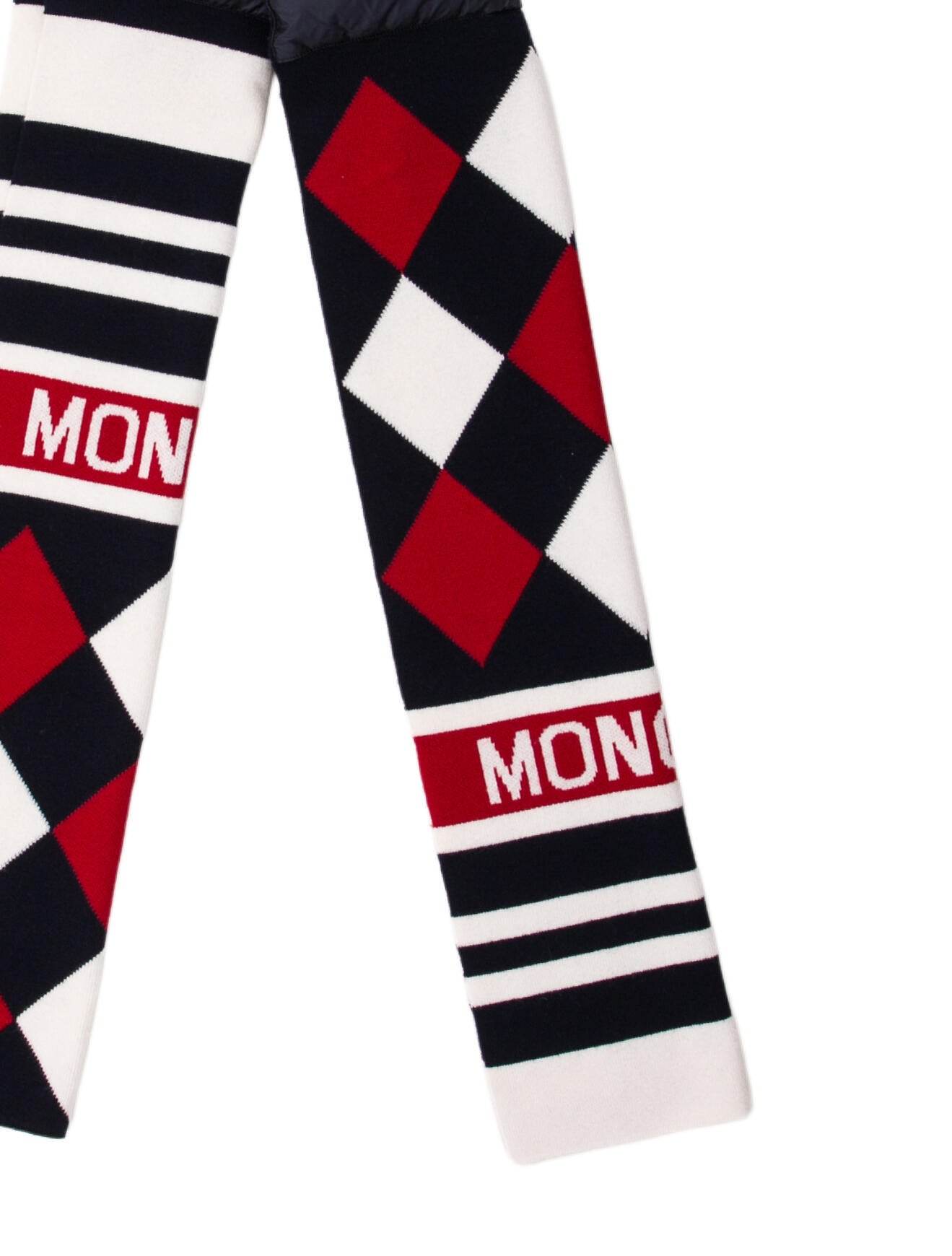 Moncler Wool Graphic Print Scarf