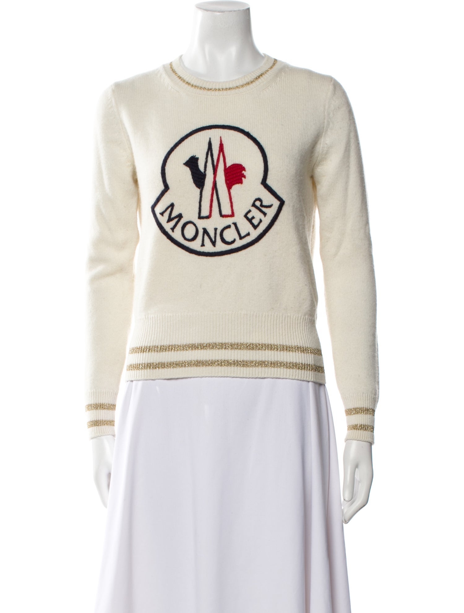 Moncler Virgin Wool Graphic Print Sweater