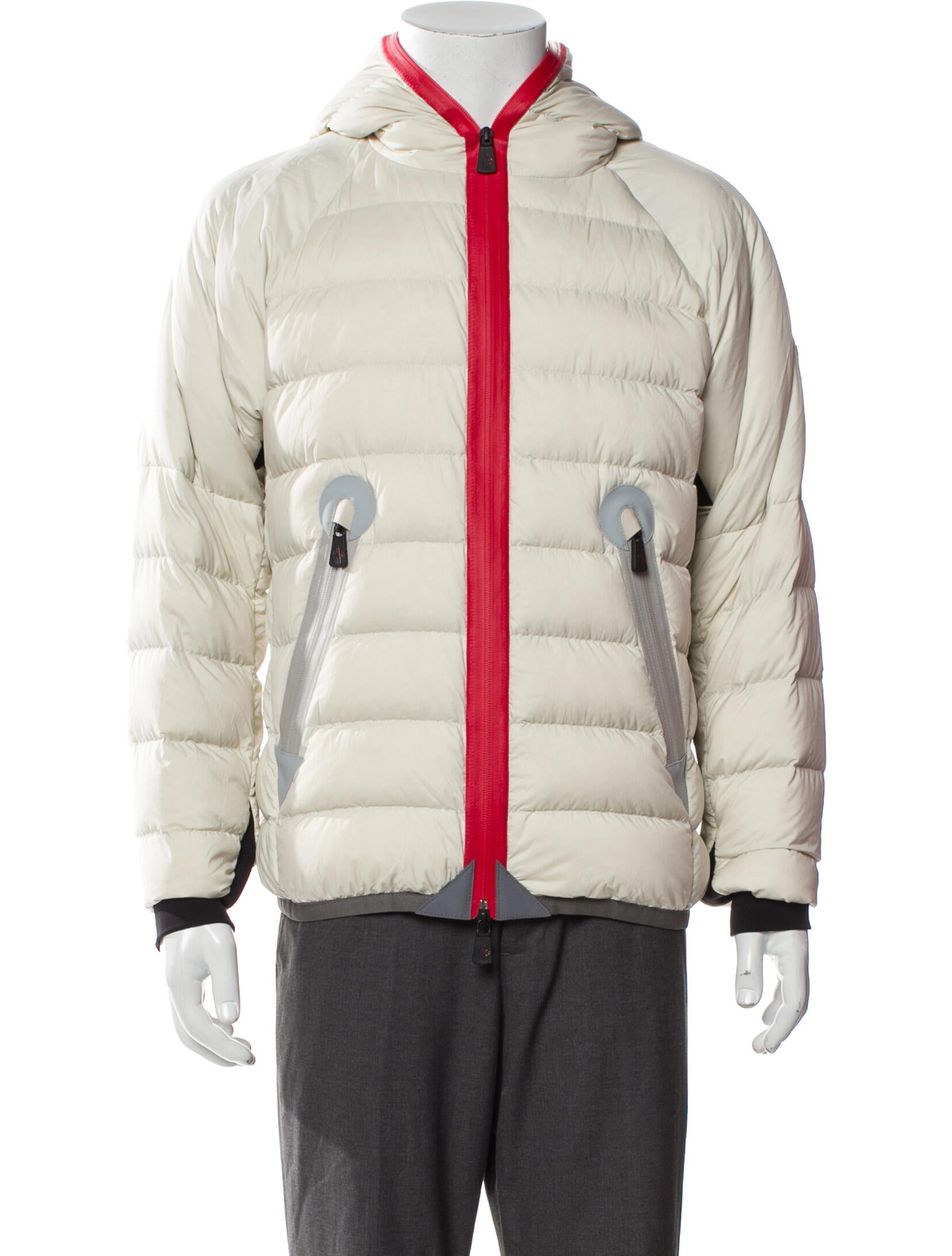 Moncler Grenoble Colorblock Pattern Puffer Coat