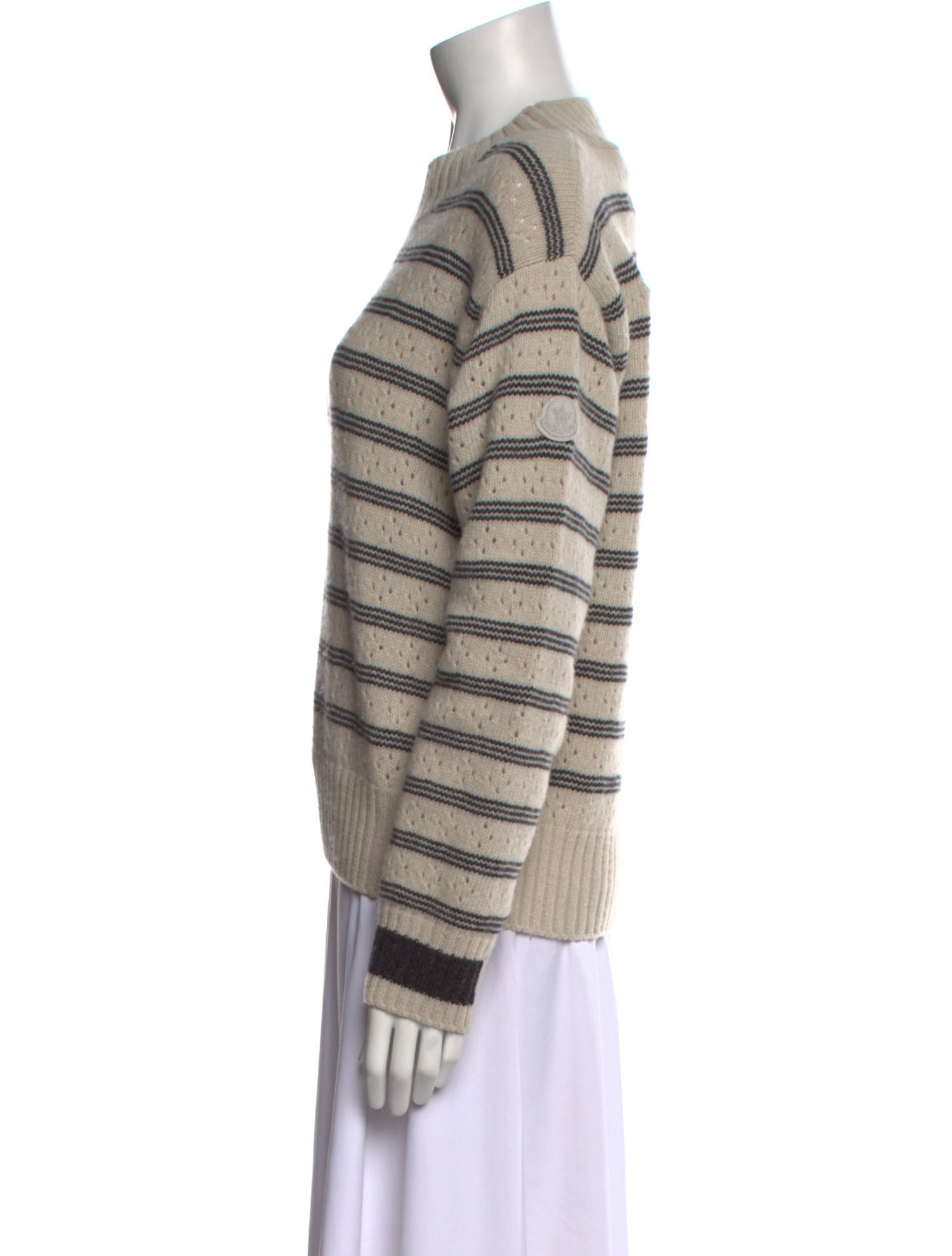 Moncler Virgin Wool Striped Sweater w/ Tags