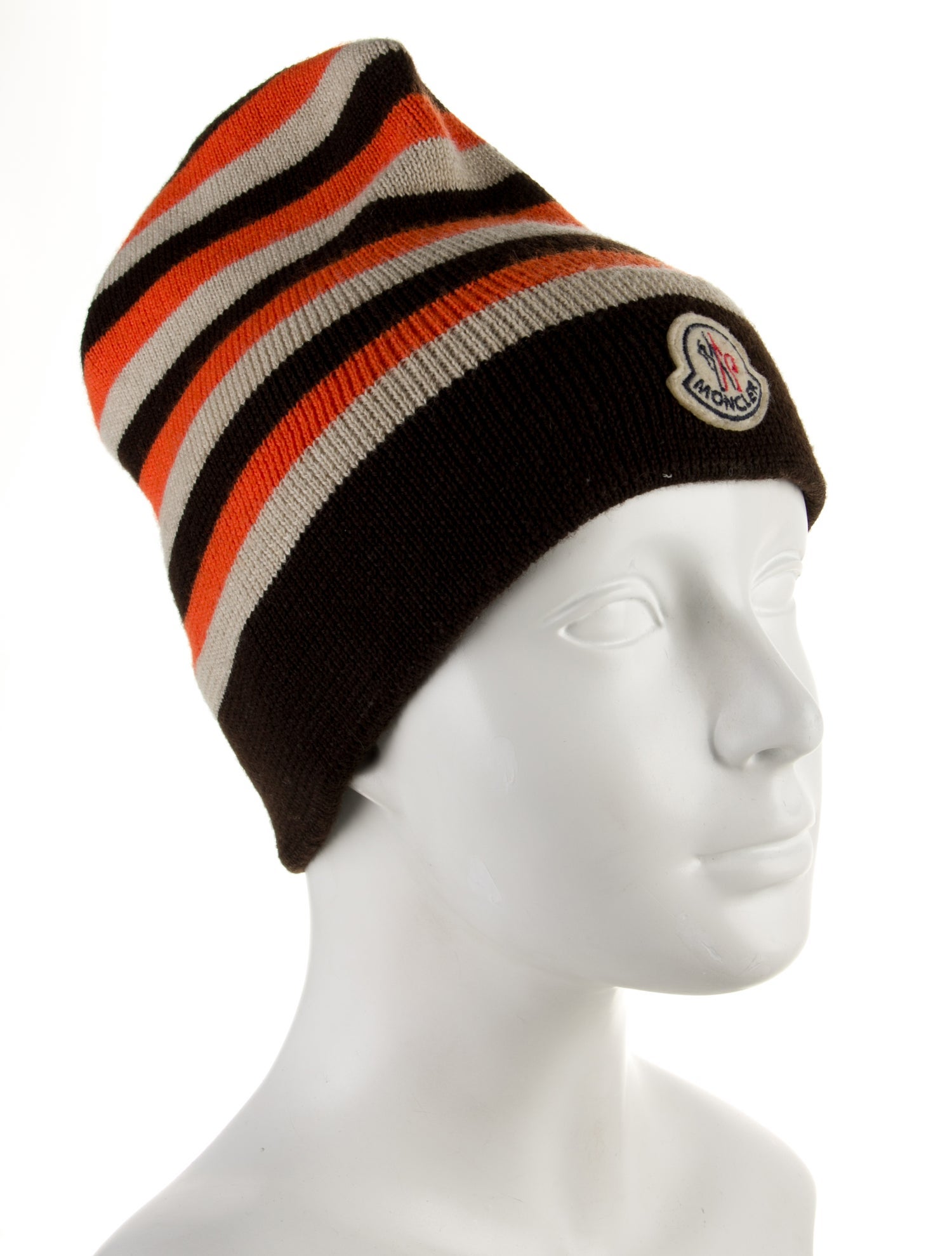 Moncler Stripe Wool Beanie Hat