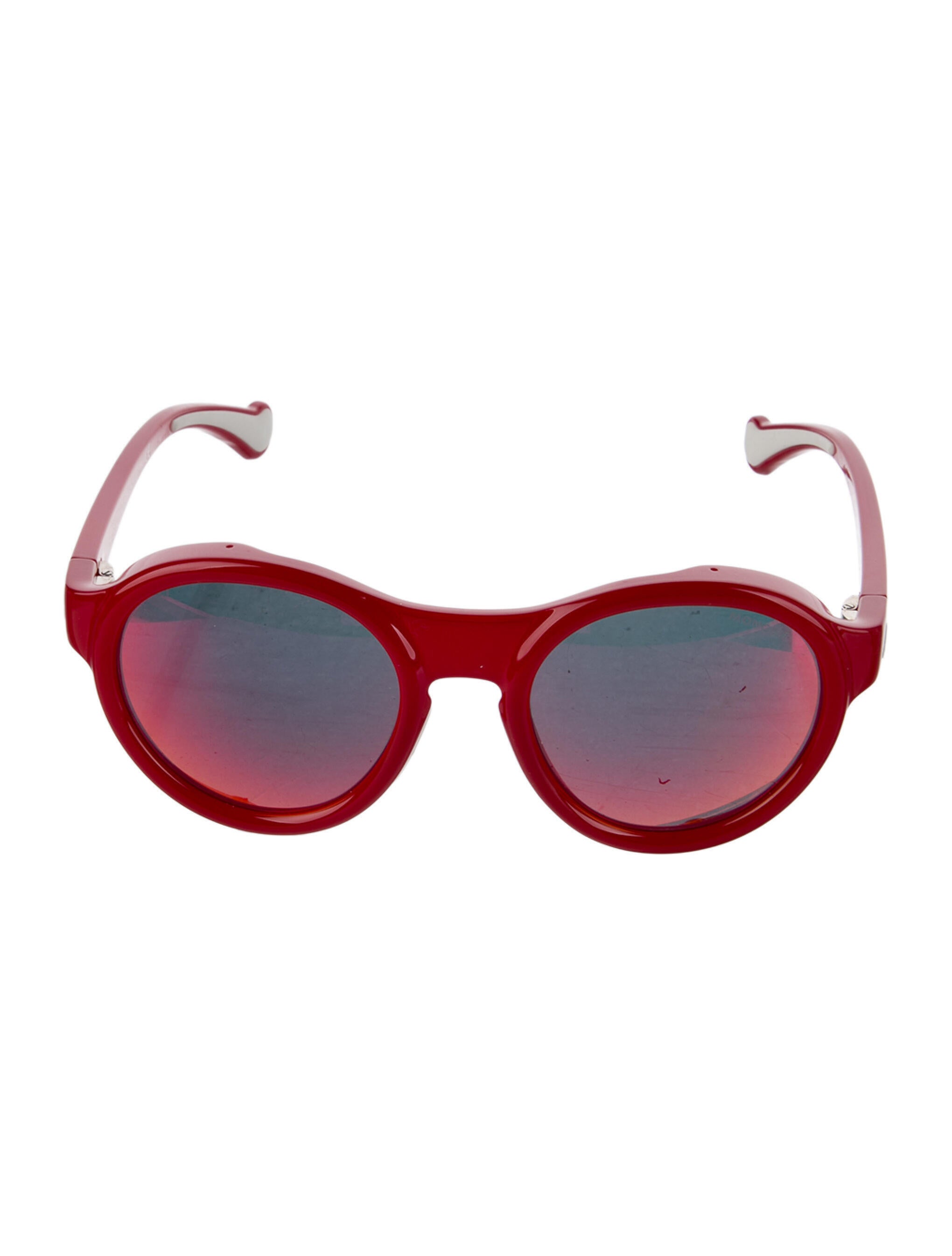 Moncler Round Mirrored Sunglasses