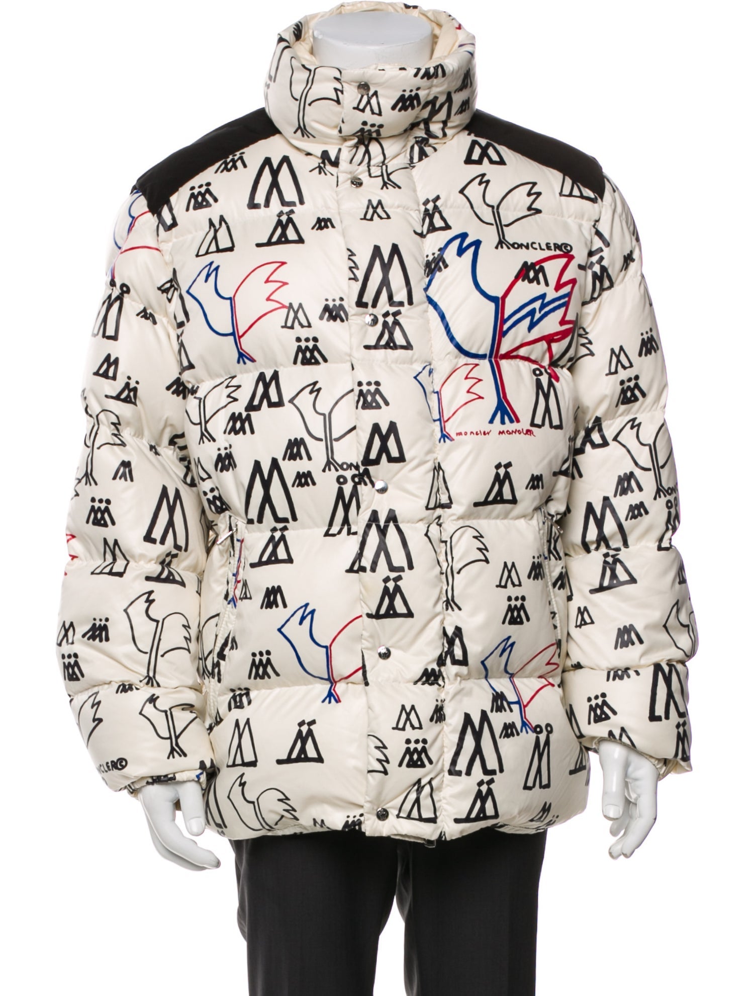 2 Moncler 1952 Graphic Print Puffer Coat
