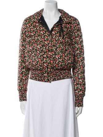 Moncler Silk Floral Print Jacket