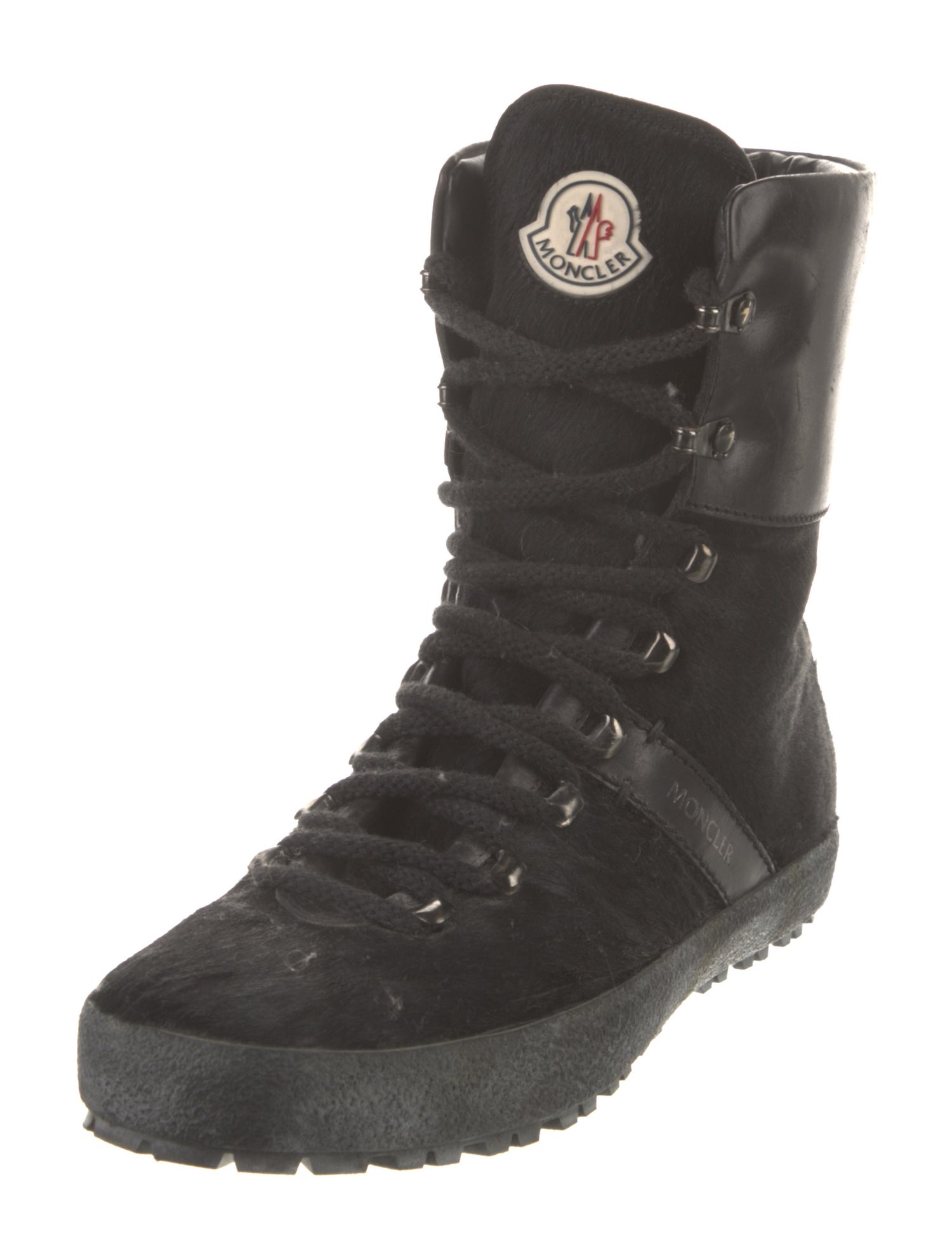Moncler Ponyhair Combat Boots