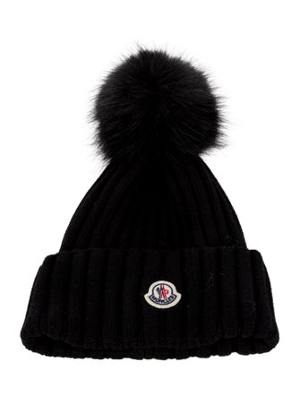 Moncler Black Pom Pom Winter Hat
