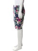 Moncler Floral Print Flat Front Shorts