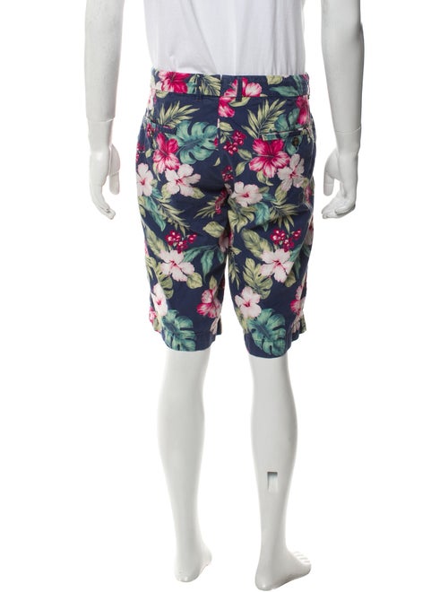 Moncler Floral Print Flat Front Shorts
