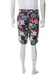 Moncler Floral Print Flat Front Shorts