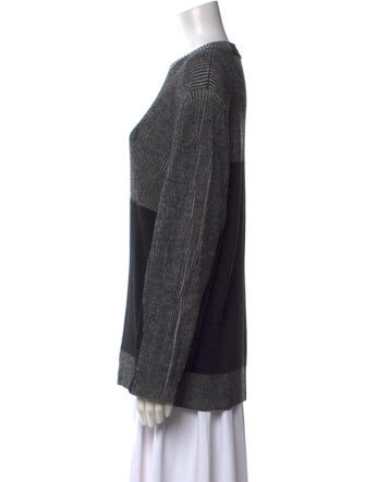 Moncler Virgin Wool Colorblock Pattern Sweater