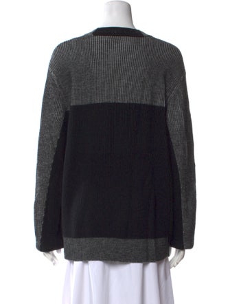 Moncler Virgin Wool Colorblock Pattern Sweater