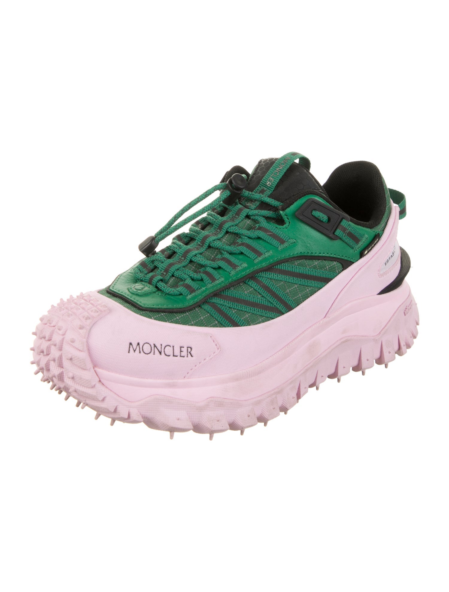 Moncler Canvas Colorblock Pattern Sneakers