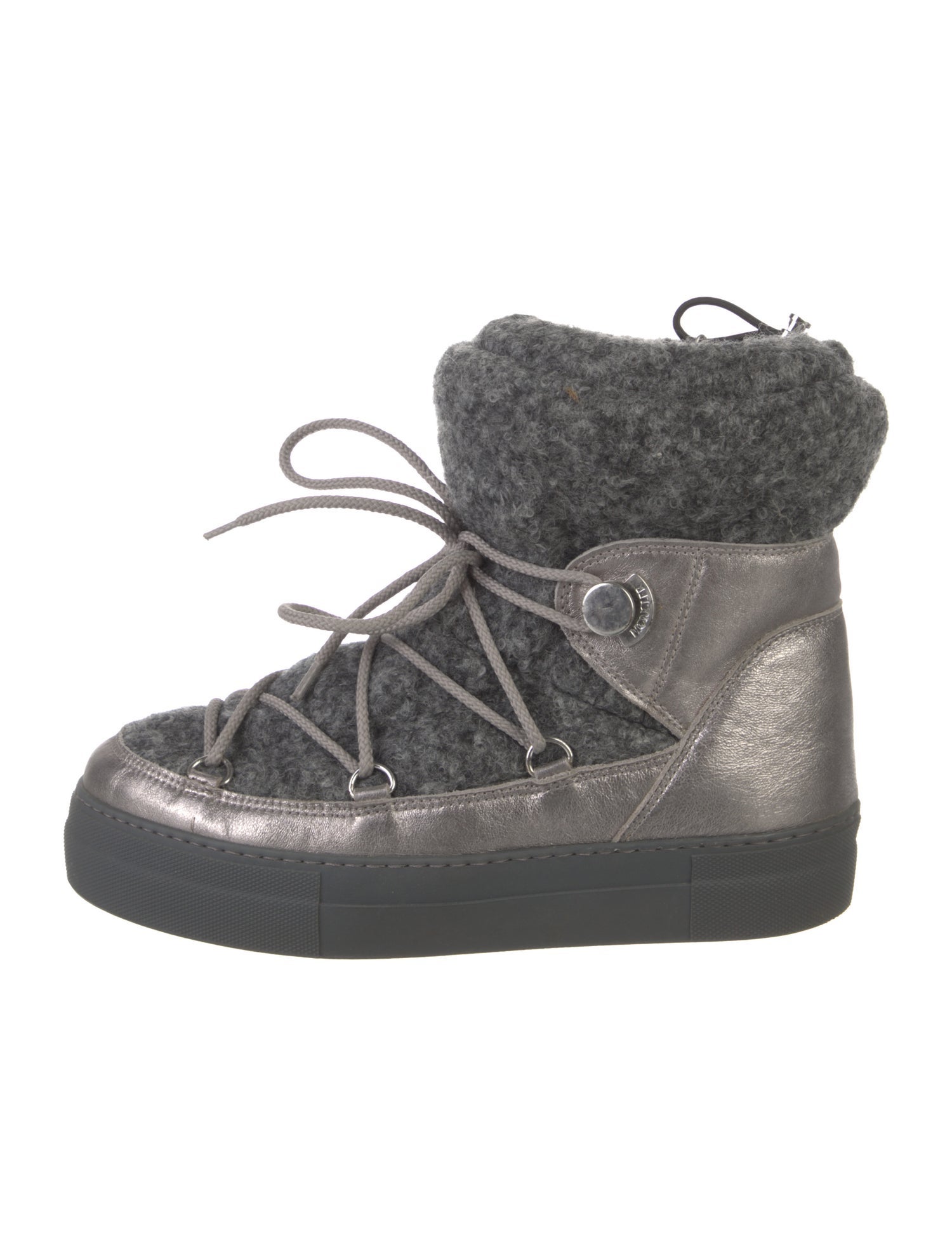 Moncler Leather Lace-Up Boots