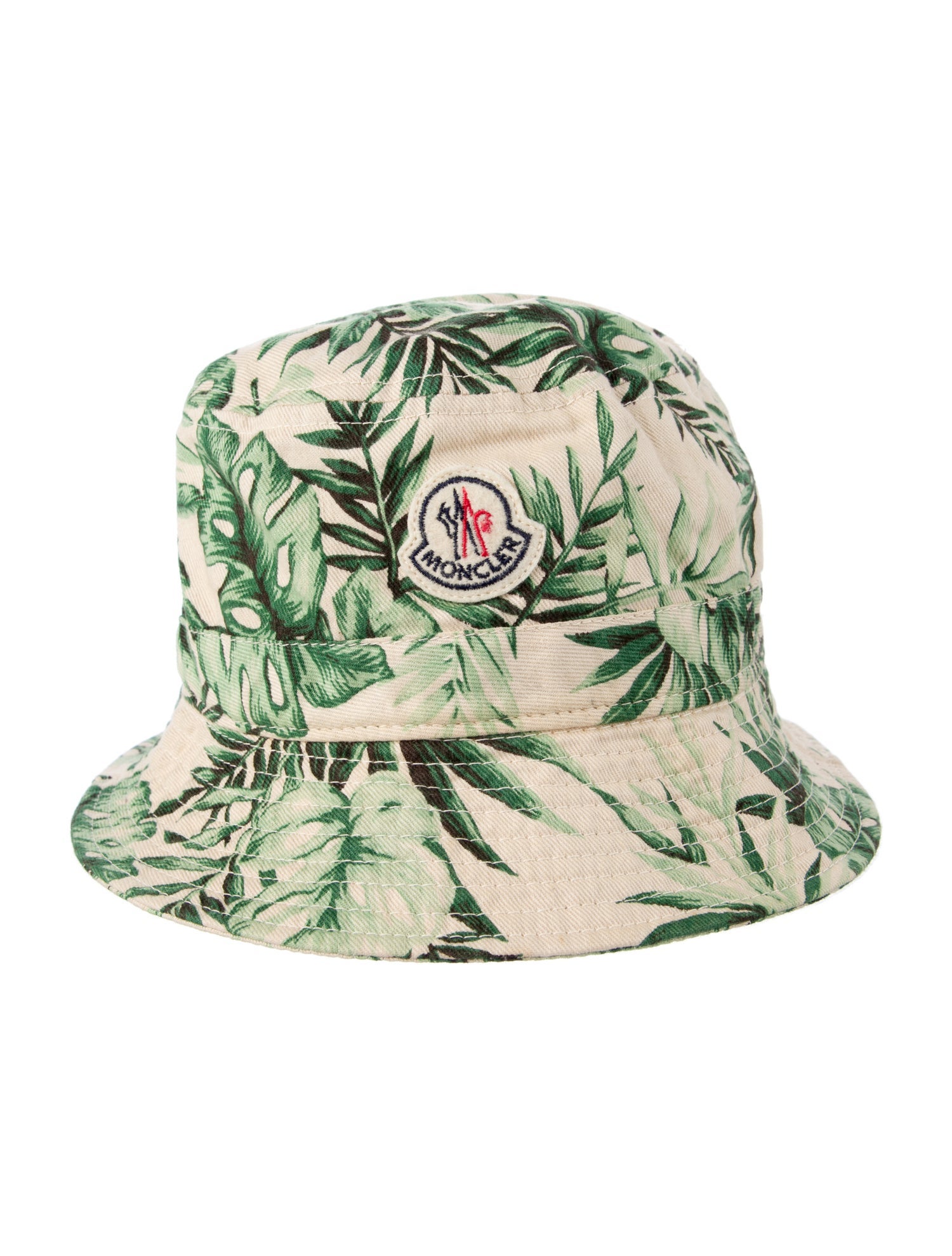 Moncler Canvas Pattern Print Bucket Hat