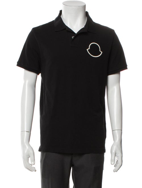 Moncler V-Neck Short Sleeve Polo Shirt
