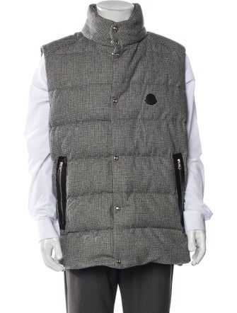 Moncler Virgin Wool Houndstooth Print Vest