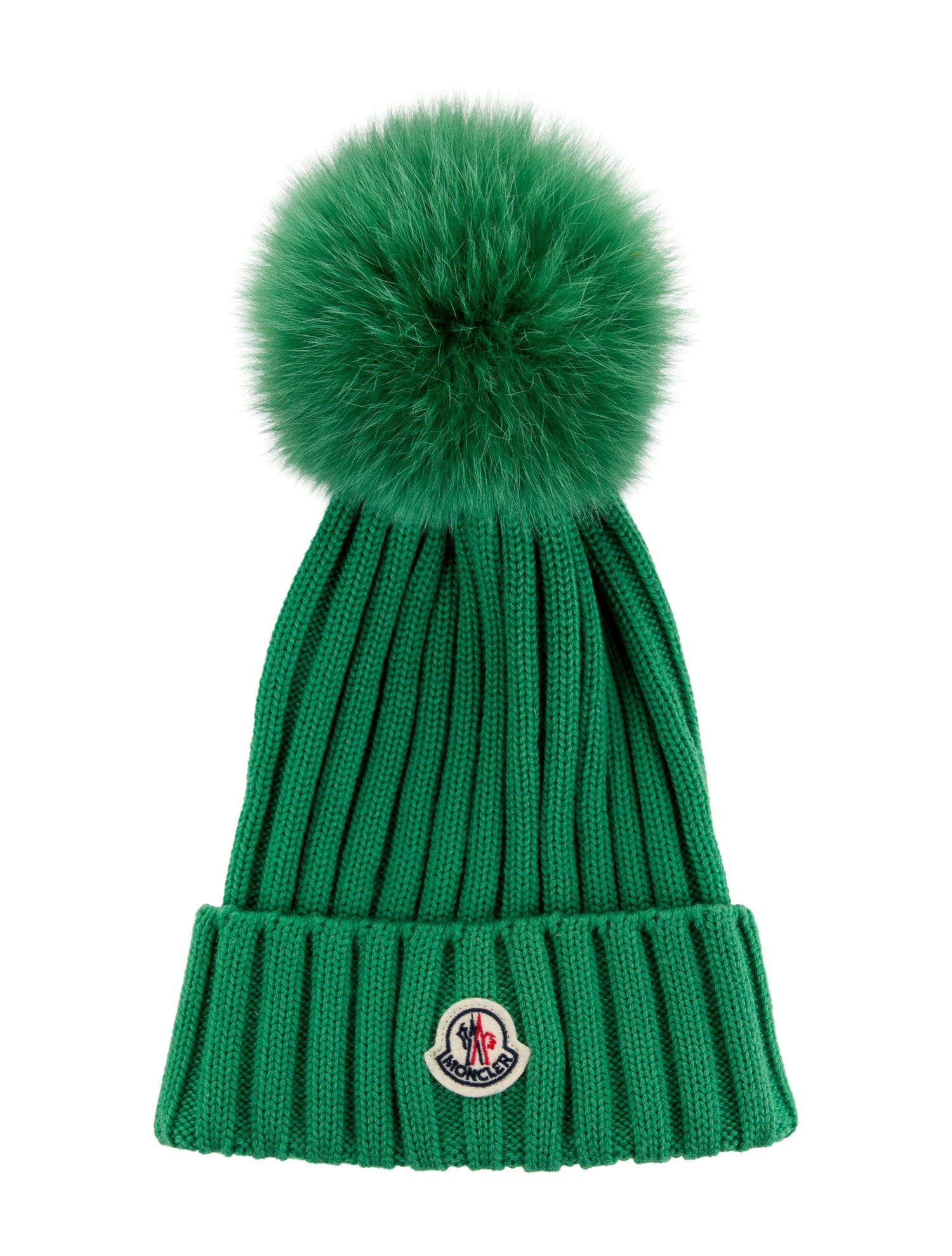 Moncler Pom Pom Logo Beanie Hat