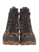 Moncler Ponyhair Animal Print Combat Boots