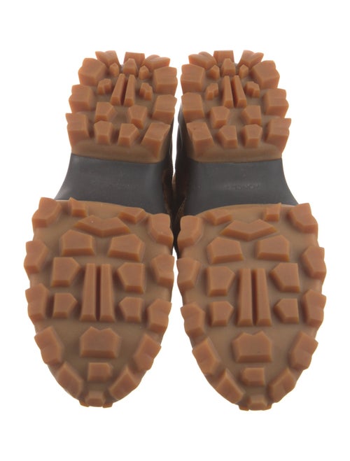 Moncler Ponyhair Animal Print Combat Boots