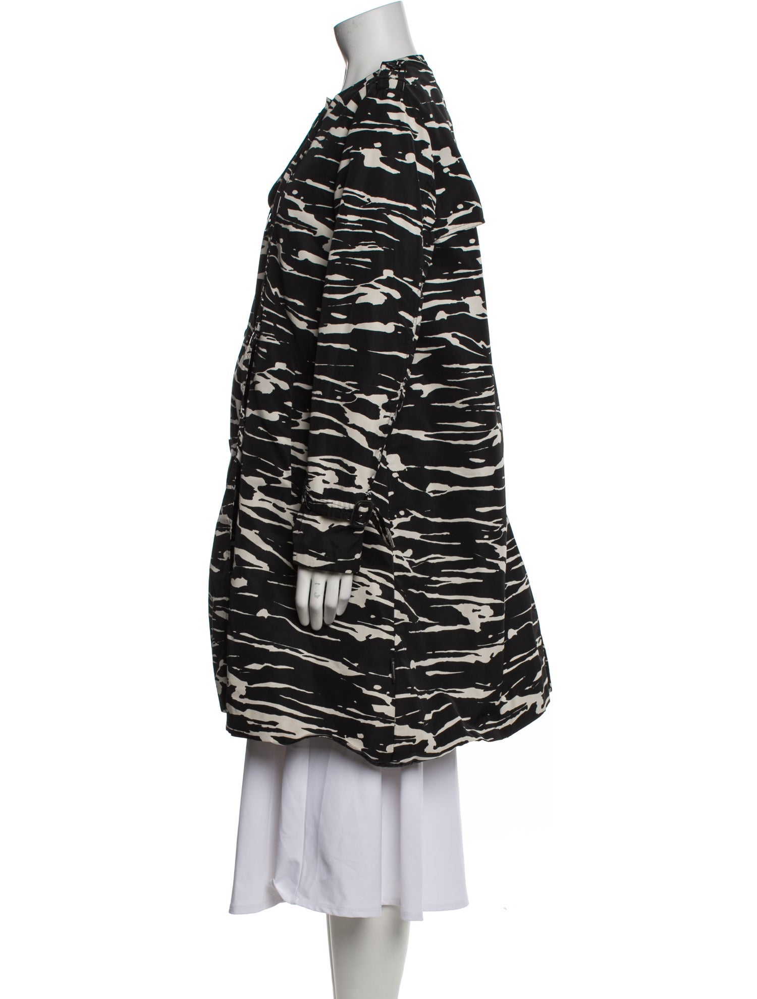 Moncler Petra Double Breasted Striped Coat